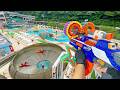 Nerf War | Water Park & Spa Battle 28 (Nerf First Person Shooter)