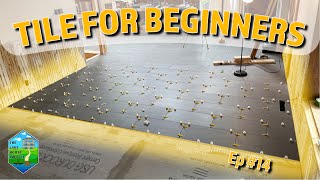 How to Install TILE FLOOR for the First Time (800 SQFT) | The Lake House Project Ep 14