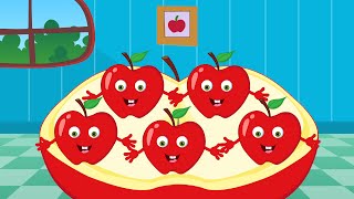 Five Little Apples | Nursery Rhymes For Toddlers | Cartoon Videos For Babies | Kids Tv Nursery Rhyme