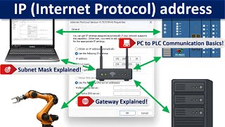 IP Address | Subnet Mask | Gateway 🔌 Explained ! | PLC to PC Communication #ip #network #automation