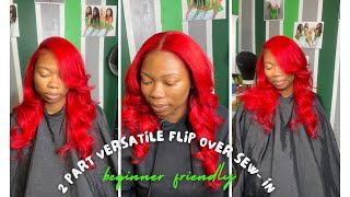 How To Do A 2 Part Versatile Flip Over Sew In | Shop: ww.luxxuriousline.com | The Luxx Experience 💎