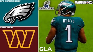 Eagles vs. Commanders Simulation | NFC Championship | NFL Playoffs | Madden 25 PS5 CPU vs. CPU