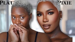 All About My Platinum Pixie Cut | How I Get My Natural Straight!