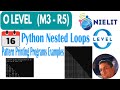 Alphabet pattern in Python || Nested Loops in Python