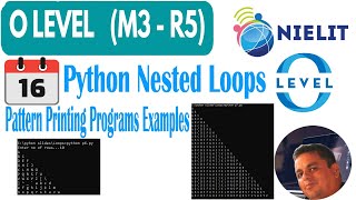 Alphabet pattern in Python || Nested Loops in Python