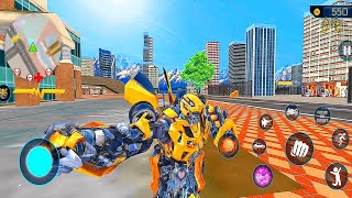Jet Robot Car Transformation Robot Car Games - Bumblebee Robot Wars | Android iOS Gameplay