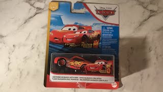 Mattel Disney Cars Lightning McQueen With Sign Funny Flashback Unboxing