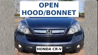 How to Open a Honda CR V Hood / Bonnet (Non-Broken)