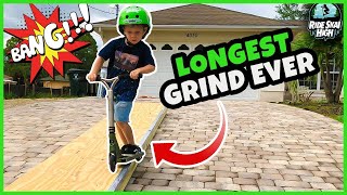 Longest Grind on scooter | Krazy Kai grind box scooter vlog