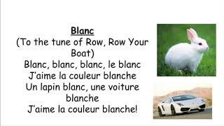 Le Blanc : A French Song About the Colour White : French Kinder TV