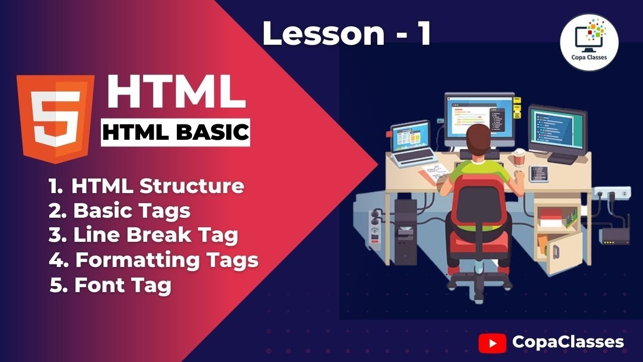 HTML Basic Course For Beginners | HTML Structure | Lesson-1 Web ...