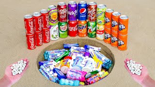 Different Mentos Underground VS Fanta, Coca Cola, Chupa Chups, Pepsi and Other Sodas