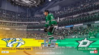 Nashville Predators vs Dallas Stars 10/15/2022 NHL 23 Gameplay