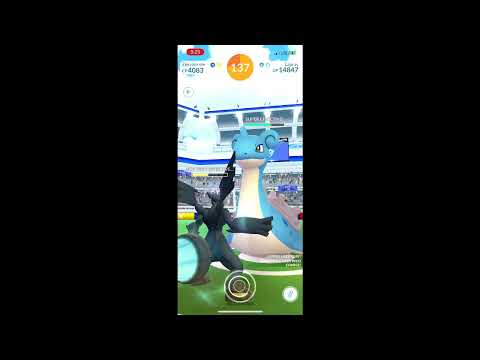 Pokemon Go – Tier 3 Lapras Raid solo w/ lv 43