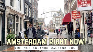 AMSTERDAM RIGHT NOW! ft. Rainy Nieuwendijk Street | The Netherlands Walking Tour 2022 [4K ULTRA HD]