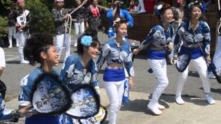 【地車祭の華】南河内郡太子町だんじり祭り　後屋町レディース（青年団女子部）・パフォーマンス②（平成26年7月26日）