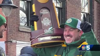 UVM Men’s Soccer team celebrated with electrifying championship parade