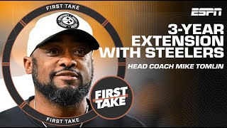 ALL IN! 😤 Stephen A. reacts to the Steelers & Mike Tomlin agreeing to 3-year ext
