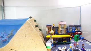 Dam Breach Experiment - Mini lego city tsunami