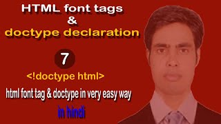 7 html font tags and doctype declaration