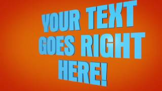 Bold Bright 3D Text  - Customisable animated video loop