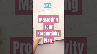 Day 5  Mastering Your Productivity Plan. #study #study tips