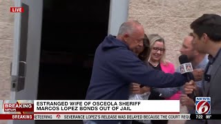 Robin Severance Lopez walks out of Lake County jail after posting bond