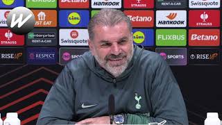 Under-fire POSTECOGLOU jokes with journo \