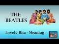 Lovely Rita - The Beatles (Story Behind The Song)  #TheBeatles #Beatles #Explained #BeatlesMeaning