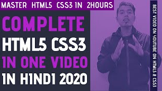 Complete HTML5 and CSS3 in One Video In Hindi 2020