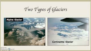 Two types of Glaciers