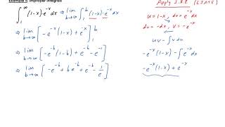 Example 5: Improper Integrals