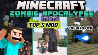 Top 5 ZOMBIE Apocalypse mod for MCPE🧟‍♂️🧟‍♀️🧟 #minecraft #zombieapocalypse #mods #survival #zonbie