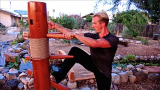 Top 10 Wing Chun Wooden Dummy Techniques and Fighting Applications of the Muk Jong!