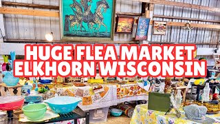 HUGE Elkhorn Flea Market Selling Shopping Thrifting Finding treasure Thrift Store Wisconsin
