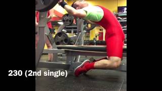 Manny Prieto Training (132 lb. Wt. Class) 7/5/14: Squat/Bench/Deadlift One Week Out