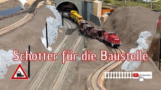 Schotter für die Nebenbahn Baustelle  // Modellbahn Spur TT