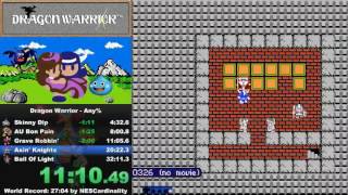 Dragon Warrior NES (Dragon Quest) speedrun in 25:35