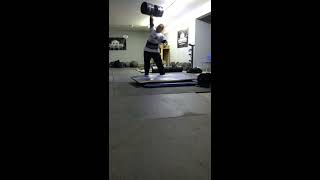 Hyperforce - Andre Gregoire - Circus Dumbell Press - 125lbs for 12 reps - Strongman Cardio