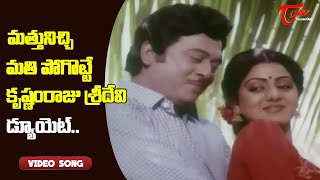 మత్తునిచ్చి మతి పోగొట్టే సాంగ్..| Krishnam Raju, Sridevi Super Hit Duet | Old Telugu Songs