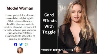 Pure CSS Card Effects With Toggle Button Html CSS