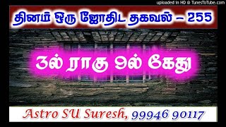 3ல் ராகு 9ல் கேது – பலன்கள்  | #255 | Astro Suresh | Tamil Jothidam