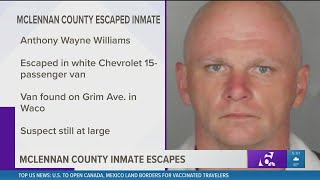 McLennan Co. deputies search for escaped inmate