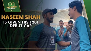 Naseem Shah Is Given His T20I Debut Cap | #AsiaCup2022 | PCB | MA2T