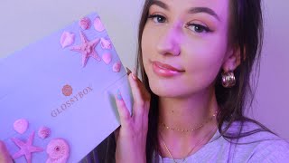 ASMR Glossybox July Unboxing! ☀️ 💕  (Whispering \u0026 Tapping)