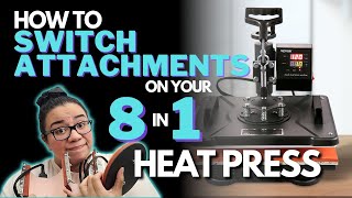 8 in 1 VEVOR Heat Press Review | How To Use The Attachments | 12x15 Hat Plate Mug Press Tutorial