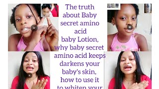 how I use baby secret amino acid baby Lotion to whiten and glows my baby's skin.