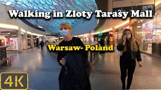 Walking in Zloty Tarasy Mall  Warsaw-Poland 🇵🇱