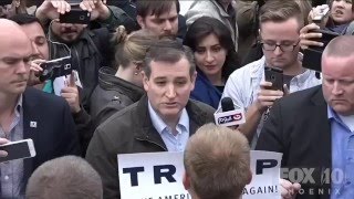 MUST WATCH: Ted Cruz Confronts Trump Supporter - Did This Ruin His Campaign?!