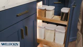 Sophisticated Leisure Kitchen- Base Canister Organizer | Wellborn Cabinet